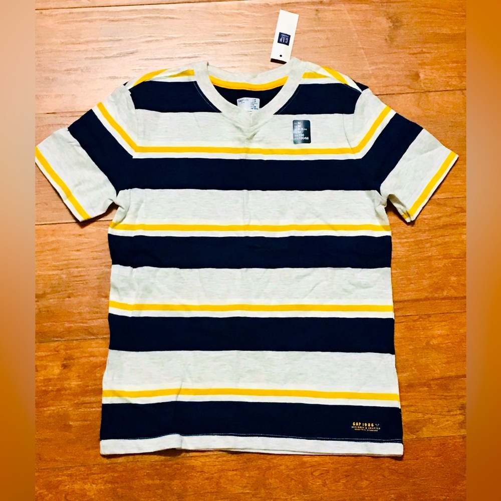 NWT Gap Kids V-Neck Striped Tee